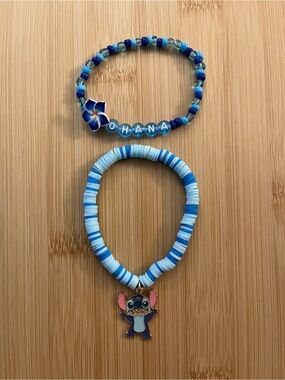 Disney Beaded Bracelet Set with Stitch Charm